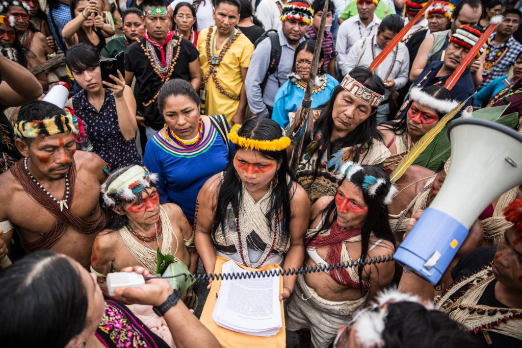 Celebrating a victory in Ecuadorian rainforest