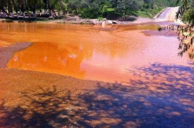 polluted river