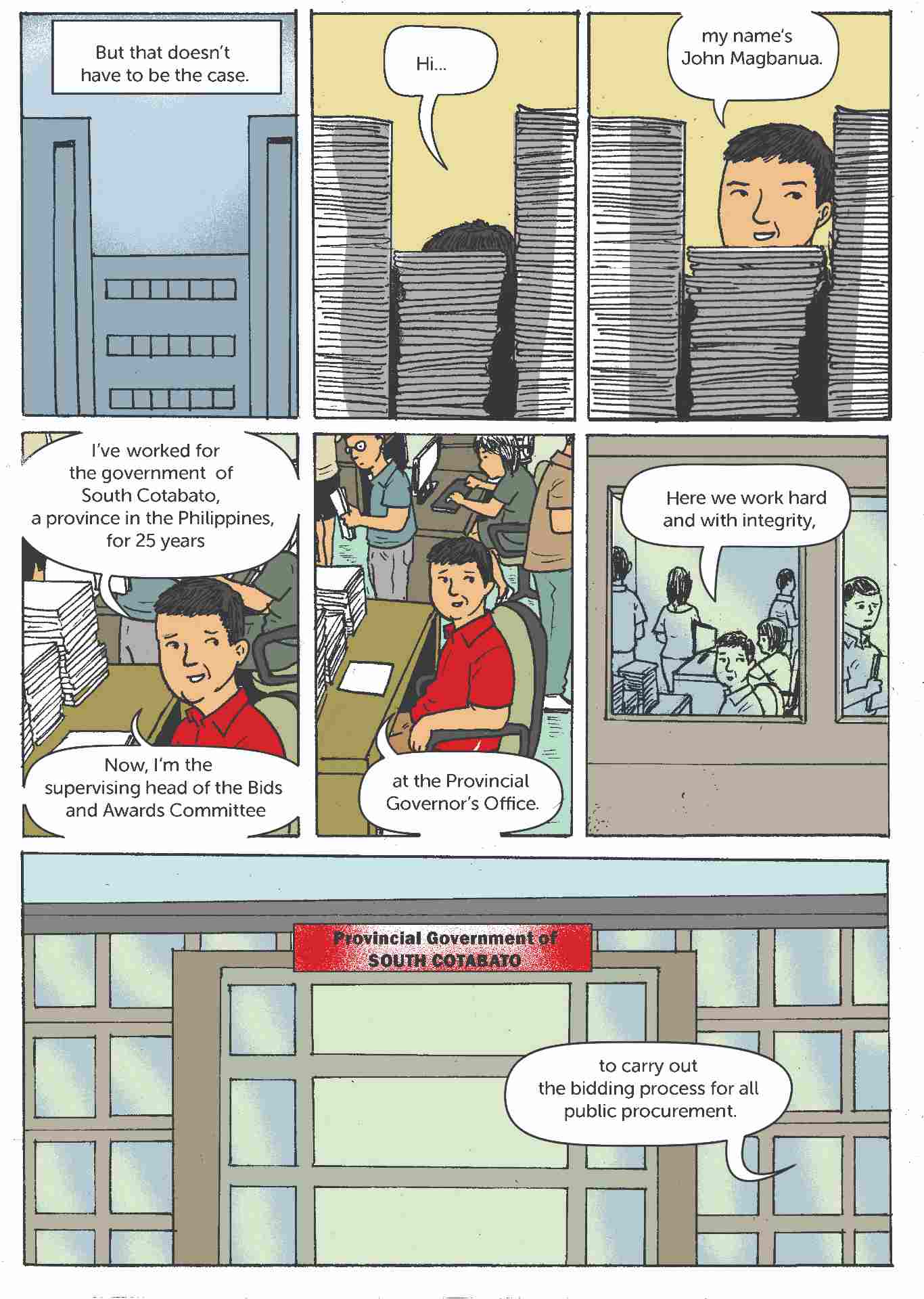 Comic strip about open contracting in the Philippines 2