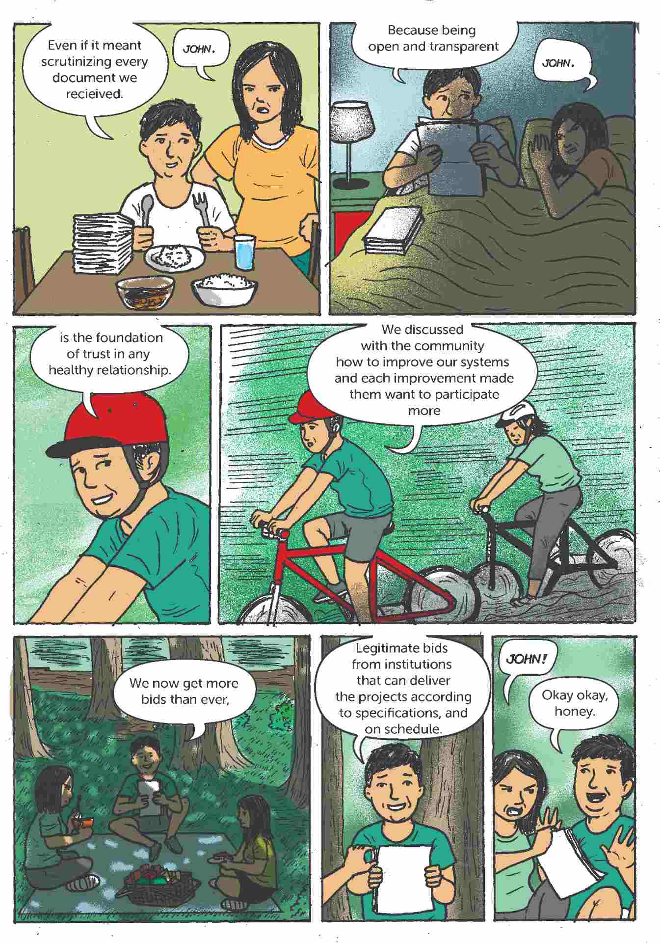 Comic strip about open contracting in the Philippines 5