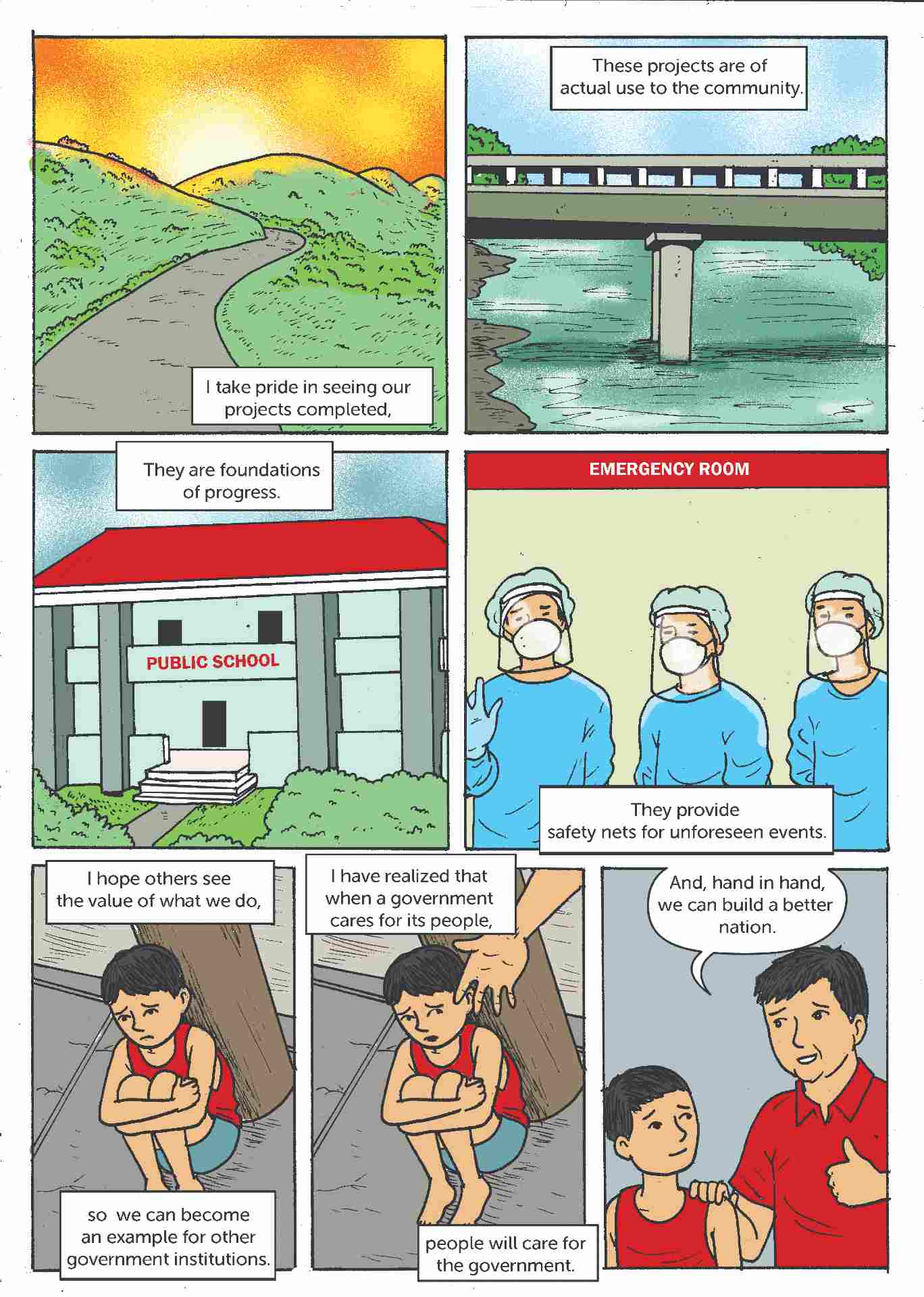 Comic strip about open contracting in the Philippines 6