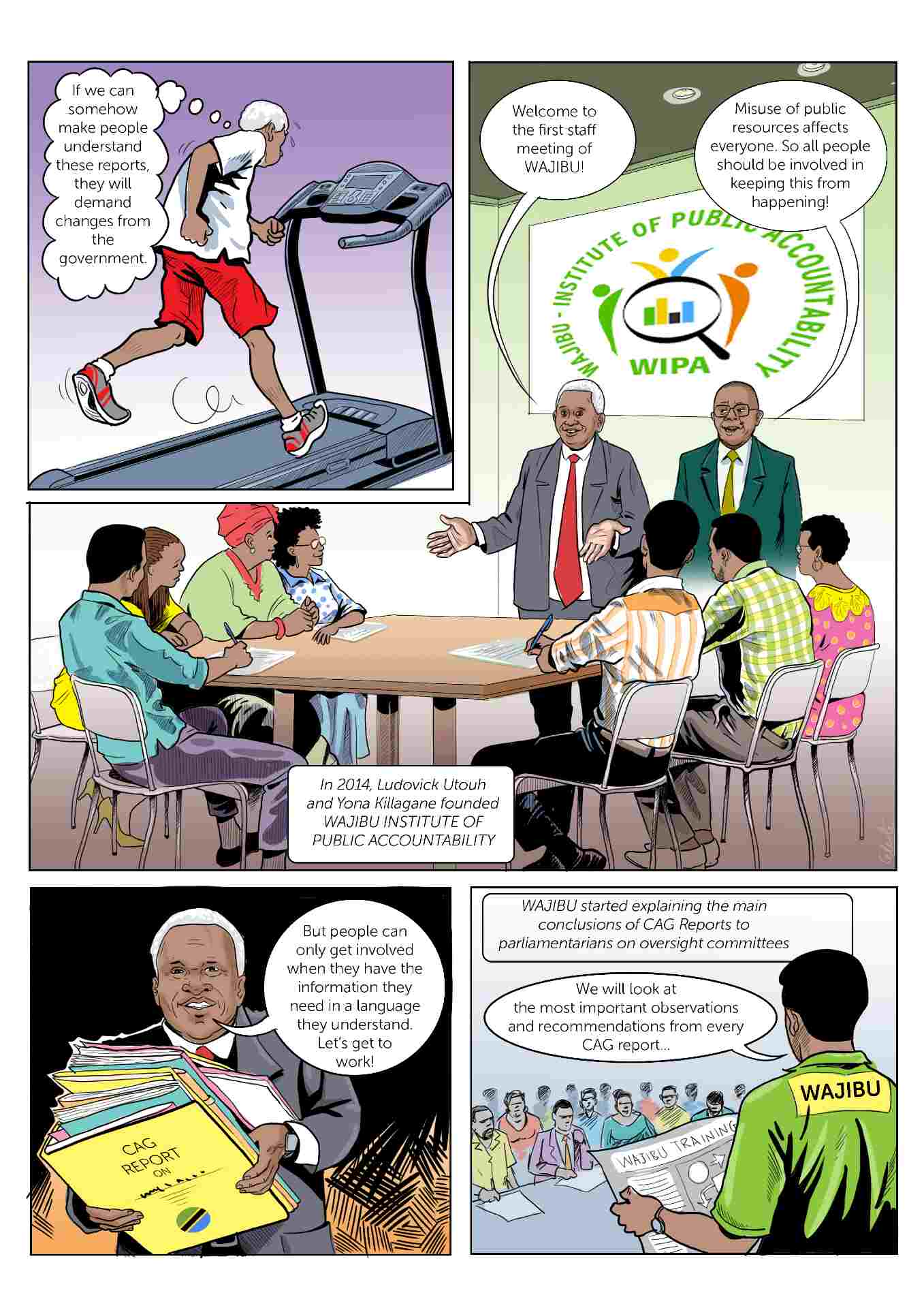 Comic strip about accountability in Tanzania slide 2